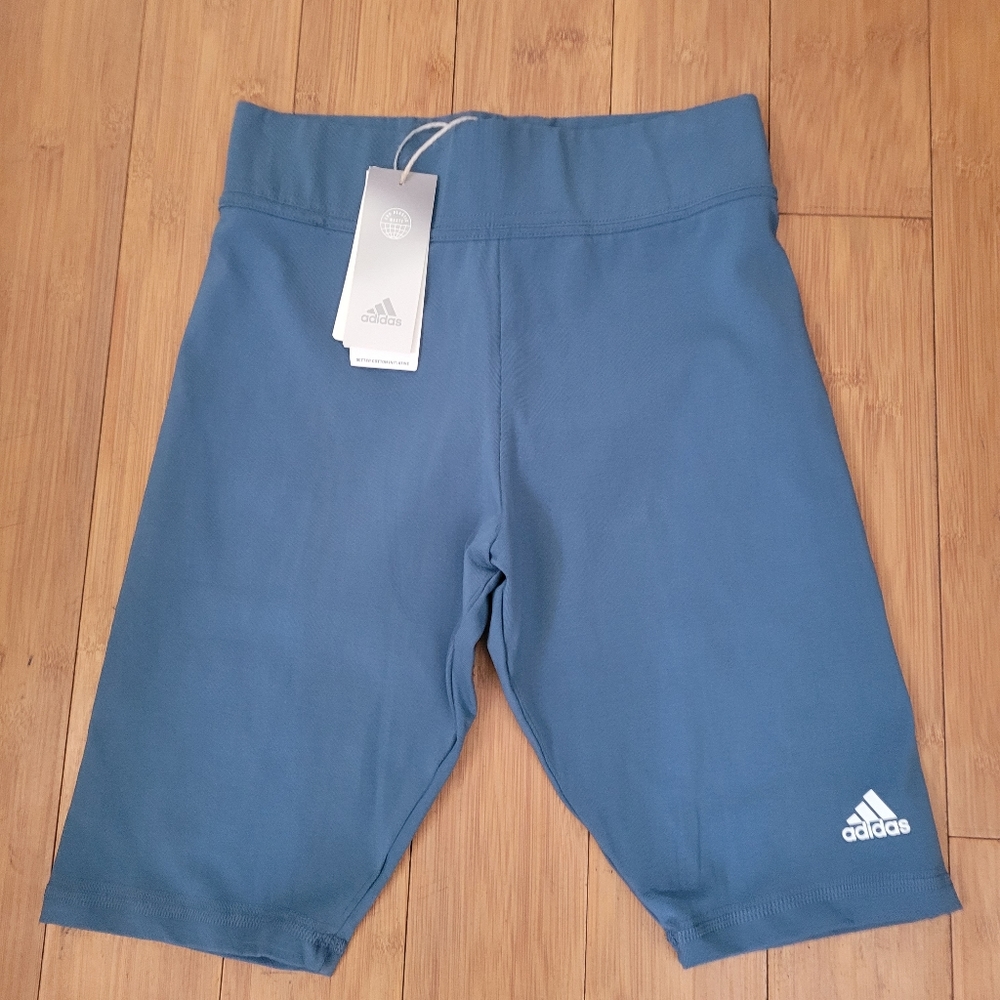 NWT Adidas Woman's bike shorts size S Teal